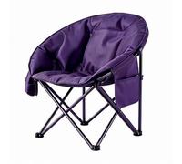 Fonowx Chaise Pliante Extérieure Chaise Lune Siège Pliable Fauteuil Portable Siège d'Appoint avec Rembourrage Épais en Oxford et Cadre Acier au Carbone avec, Violet, Violet