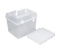 Fonowx Coffret Rangement pour Marqueurs en Polypropylène avec RT à Grille Interne Boîte Transparente pour Stylos Coloriage Support Bureau Portable avec Fermeture Sécurisée Adapté aux Studios d'art
