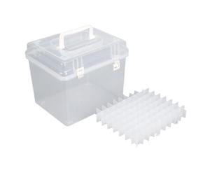 Fonowx Coffret Rangement pour Marqueurs en Polypropylène avec RT à Grille Interne Boîte Transparente pour Stylos Coloriage Support Bureau Portable avec Fermeture Sécurisée Adapté aux Studios d'art
