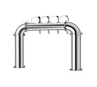 Fonowx Colonne de de Distribution Distributeur de Boisson Poste de Tirage Cadre en Forme de Porte avec pour Intégration, Argent, Argent, Colonne À Bière 4 Têtes, Finition Acier Inoxydable Naturel