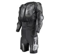 Fonowx Combinaison Armure Protection Tenue Biker Veste Pantalon Renforcées Épaules Poitrine Coudes Genoux Dos Segmenté Rembourrage Hanches Maille Légère , Noir , XXL