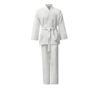 Fonowx Costume Karaté Pantalon à Jambe Droite Veste à Superposition pour Entraînement Sérieux Pratique Autonome Expositions en Mélange Coton Polyester