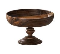 Fonowx Coupe à Fruits En Bois, Décoration de Table, Porte-légumes, Assiette à, Socle, Coupe sur Pied, Forme Rustique Décorative pour Salon, Cadeau, Pend, 21cmx13cm