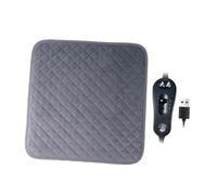 Fonowx Coussin Chauffant pour Animaux Couverture Chauffante Électrique Mat Réglable USB Peluche Compatible Ordinateur Voiture Convient Chiens Chats Lapins Re, Gris