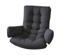 Fonowx Coussin de Siège Suspendu pour Fauteuil Suspendu En Forme D'œuf, Coussin pour Panier de Patio, Rembourrage En Polyester Respirant, Convient pour L, Noir