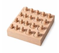 Fonowx Cylindre Apprentissage Enfant Jouet Classique Bois Massif Insertion Verticale Motricité Fine Séquençage Visuel Résolution Problème Simple Occupation Calme Table Enfant