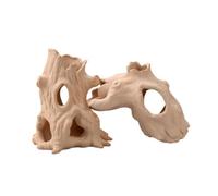 Fonowx Décoration de Simulation D'aquarium en Bois Flotté de Troncs Vintage Sculpture Terrarium Décoration de Reptiles de Reptiles pour Le Jardin de Bureau, Marron Clair