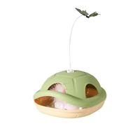 Fonowx Dispositif de Jeu pour Chat avec Plumes, Action tournante et Flottante pour l'exercice, Vert