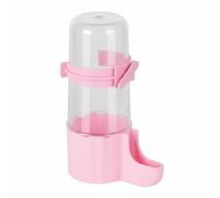 Fonowx Distributeur pour Perroquet Mangeoire Abreuvoir Réservoir Automatique Alimentation et Eau Cage Corps Clair Nettoyage Rapide Adapté aux Oiseaux Exotiques Maison Pièce de Séjour, Rose, S
