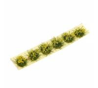 Fonowx Dollhouse Figurine Touffes de Fleurs Miniatures Herbe Autocollante Décor Diorama Modélisme Matériau Scénique Texture Réaliste en Plastique Convient, Jaune