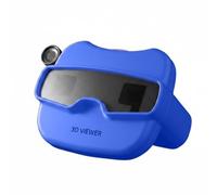 Fonowx Enfant Visionneuse 3D Jouet Éducatif Diapositive Observateur Lunettes Film avec Effet de Profondeur en Portable Adaptée aux Sorties Familiales Activités Scolaires Jeux à la Maison , Bleu