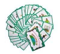 Fonowx Enfants Cartes d'apprentissage Anglais Flashcards Éducatives de Grammaire Illustrées Laminées Résistantes avec Arrondis et