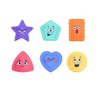 Fonowx Ensemble de 6 Jouets Anti-stress pour Enfants, Jouets Sensoriels En Silicone, Expression émotionnelle, Jouet éducatif pour Le Développement et