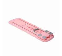 Fonowx Entraîneur Abdominal Hommes Planche Abdos Banc Abdominaux Appareil de Musculation avec Structure Double Appui et Patins Antidérapants en PP Pliable, Rose, Rose Fille