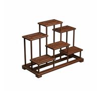 Fonowx Étagère de Présentation en Bois Solide pour Collections et Organisation Support Stable Multi-étages pour Tasses à Thé Ornements Plantes Adaptée, Grand Modèle, Montée Étape par Étape