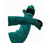 Fonowx Gant Protection Contre Les Morsures pour Éducateur Double Couche Cuir Poignée Longue pour Les Soins s Sauvages Les Travaux Plein Air