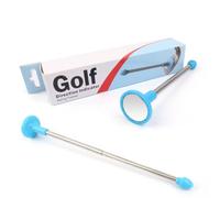 Fonowx Golf Swing Indicateur de Swing Outil d'Entraînement Alignement Bâton Portable Tige INOX Deux Sections Tête Réfléchissante Aide au Putting Adapté aux, Bleu, Style to 2