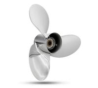 Fonowx Hélice Moteur Marin Hélice Bateau Hélice Hors-bord Propulseur Inox Résistant Milieu Marin Moyeu Central Cannelé Antiglissement Compatible, 19 Pouces