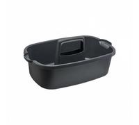 Fonowx Hôtel Panier de Rangement Conteneur Portable avec Anse Centrale pour Nettoyage Polyvalent en Polypropylène Robuste Convient à Transport d'Articles pour Maison Bureau Jardin , Gris Foncé