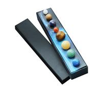Fonowx Huit planètes pierres système solaire planète décorative astronomie éducative cadeaux système solaire modèle pour table décor à la maison, en boîte