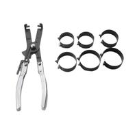 Fonowx Kit Compression Segment Piston Six Colliers Serrage Pince à Manchon Incurvé pour Assemblage Moteur Construction en Acier Carbone Poignées Longues pour