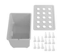 Fonowx Kit de Culture Hydroponique Bac de Germination Système D'Intérieur Jardinière sans Sol en Matériau PE avec 15 Paniers Approprié pour Balcon Cuisine E, Blanc