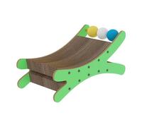Fonowx Lit Griffoir Chat Canapé Matelas en Carton Résistant pour Détente et Jeu Adapté aux Chats et Chaton Bureau Moderne, Vert
