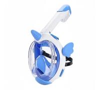 Fonowx Lunettes de Plongée Enfant Masque Intégral Étanche avec Tuba Sec Tube Silicone Confortable Maintien Sûr Vision Large Adaptées aux Jeux Aquatiques Apprentissage Natation, Dark Blue