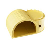 Fonowx Maison pour Chat Type Lit Tunnel Griffoir Abri Confortable en Feutre Robuste pour Le Jeu et La Détente Convenable pour La Maison et L'Intérieur, Jaune