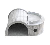 Fonowx Maison pour Chat Type Lit Tunnel Griffoir Abri Confortable en Feutre Robuste pour Le Jeu et La Détente Convenable pour La Maison et L'Intérieur, Gris