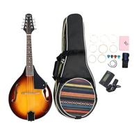 Fonowx Mandoline Sunset Mandoline à 8 Cordes Instrument à Folk Cordes Pinces Attaque Claire Légère Confort Forme Ergonomique