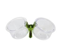 Fonowx Mangeoires à Oiseaux avec Coupelles à Pince pour Pinsons, Gris du Inséparables