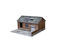 Fonowx Maquette de Bâtiment 1 64 Miniature Diorama Architecture Municipale Modèle d'Édifice avec Détails Imprimés et Base Stable en PVC pour Vitrine de, Modèle De Scène Ancienne Usine 1 64