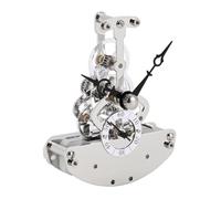 Fonowx Mécanisme D Horloge Squelette Mouvement Visible avec Architecture Ouverte et Rouages Aiguilles Noires Lisibles Format Compact pour Boîtiers Matériaux, Argenté, Rétro