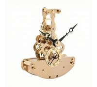 Fonowx Mécanisme D Horloge Squelette Mouvement Visible avec Architecture Ouverte et Rouages Aiguilles Noires Lisibles Format Compact pour Boîtiers Matériaux, Doré, Rétro