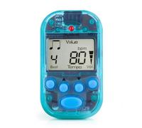 Fonowx Métronome Électronique Compact Appareil de Rythme Numérique Accessoire pour Partition Affichage Digital Clair Indicateur Rouge Clip Sécurisé Sortie, Bleu Transparent