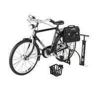 Fonowx Modèle de Vélo 1:10, Mini Vélo et Panier de Vélo Moulés sous Pression, Modèles de Vélo à Doigts, Jouets pour L'enseignement de La Décoration, Noir