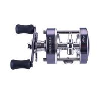 Fonowx Moulinet de Pêche Moulinet Baitcasting Rond Guide Visible Frein Étoile Poignées Doubles Châssis Métal pour Coulées Maîtrisées et Récupération Fluide, Gris Acier, CL60 Main Droite