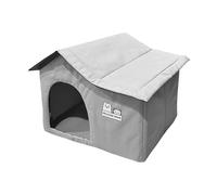 Fonowx Niche D'extérieur pour Chat, Tente Coupe-Vent, Abri Chaud pour Animaux de Compagnie en Hiver, Idéal pour Les Patios et Les Jardins