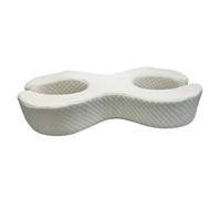Fonowx Oreiller Beauté Anti-Rides Oreiller Ergonomique Oreiller Cervical Coussin Mémoire de Forme Conçu pour Dos Côté Ventre Soulage la Pression Convient au, Blanc, 6cm