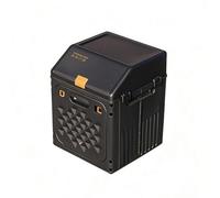 Fonowx Organisateur de Voiture Pliable Compartiments Multiples Structure Réglable Ouverture Latérale Poignées Ergonomiques Plastique Résistant Convient pour, Noir Et Or, Petit 33L