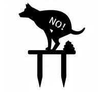 Fonowx Panneau de Signalisation Chien Interdit Plaque Extérieure Fer Forgé Silhouette Atypique Indication Propreté Placement Convenable pour Allée Privative