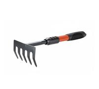 Fonowx Pelle Digging Outil pour Creuser Transplantoir Solide Râteau à Ergonomique en Acier Carbone Adaptée pour Culture Horticole Jardin Plage, Longue+Épaisse+5-Dents