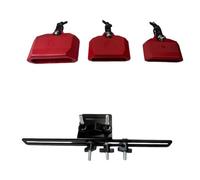 Fonowx Percussion Cowbell Cloche Rythmique Bloc Percussif Accessoire pour Batterie avec Support Fixable en pour Sons Nets et Multiples Hauteurs Convient aux, Rouge