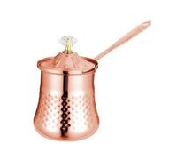 Fonowx Pich à Café en Métal Couvercle Ajusté Texture Bosselée sur la Partie Inférieure Volume 400 Ml pour la Préparation Boissons Lactées Adapté pour Mousser, Or Rose, 400ML