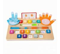 Fonowx Planche D'arithmétique en Bois Interactif Jeu Calcul Pièces à Compter en Forme Main Inspiré Child-Centered J Éducatif pr École Maternelle