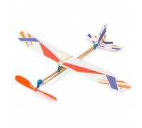 Fonowx Planeur en Mousse pour Enfants Jouet Avion Propulsion à Élastique Monter Vol Stable et Léger Découverte STEM Coordination Œil Main Utilisation, Modèle A Couleur Aléatoire