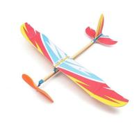 Fonowx Planeur en Mousse pour Enfants Jouet Avion Propulsion à Élastique Monter Vol Stable et Léger Découverte STEM Coordination Œil Main Utilisation, Modèle B Couleur Aléatoire