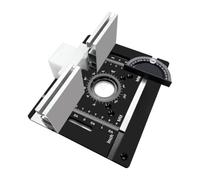 Fonowx Plaque D'iertion en Alliage D'aluminium Défonceuse Précis Accessoire Menuiserie Gain Place pr Travaux Rainurage, Noir