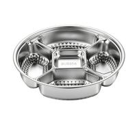 Fonowx Plaque Vapeur Compact | Inox 304, Plat Vapeur à Compartiments, Divisé, Parents, Bébés